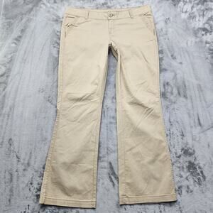 Maurices Pants Womens 11/12 Tan Khaki Chino Mid Rise Bootcut Stretch Preppy